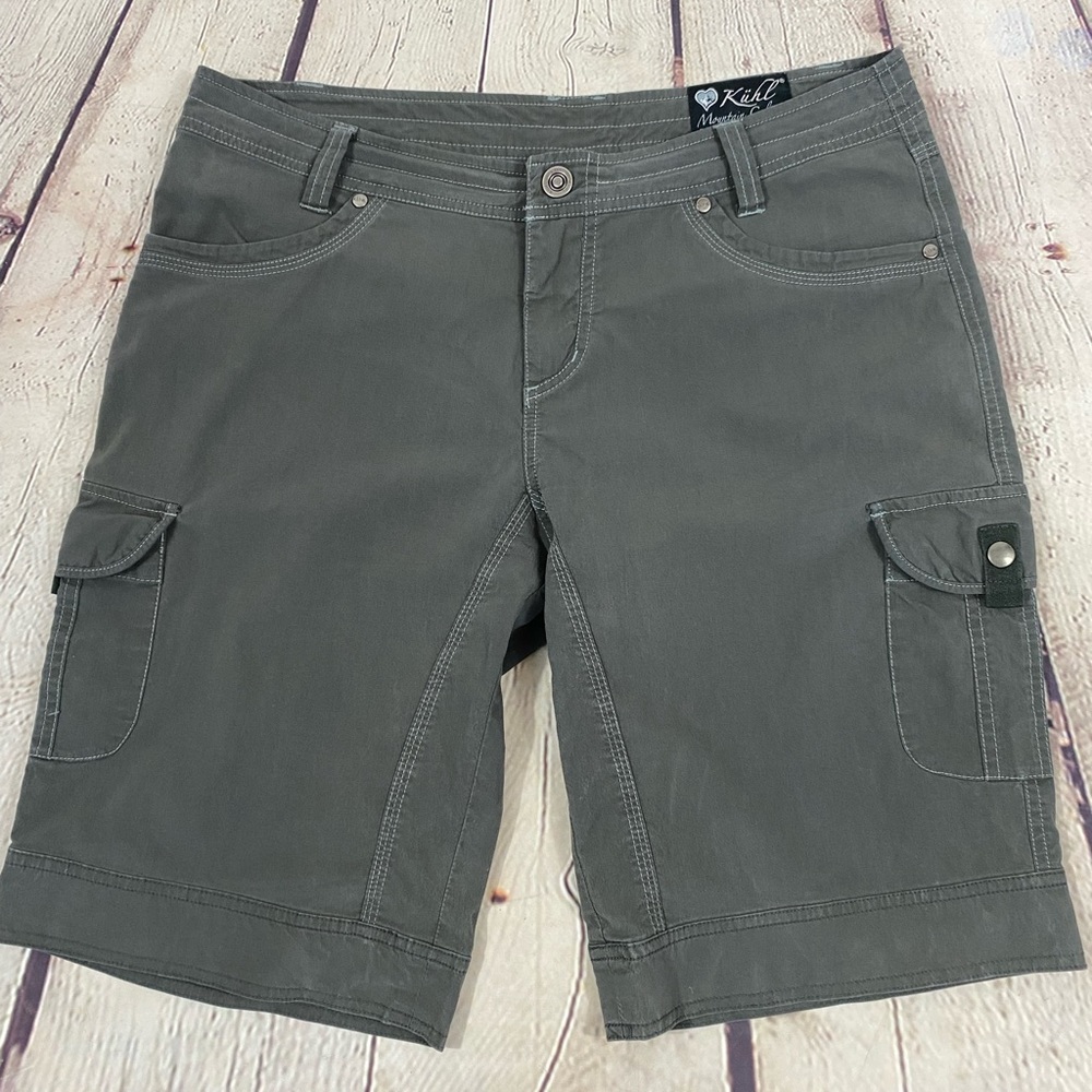 KUHL Women's Born In The Mountains Splash Cargo Hiking Shorts, Grey, Size 10